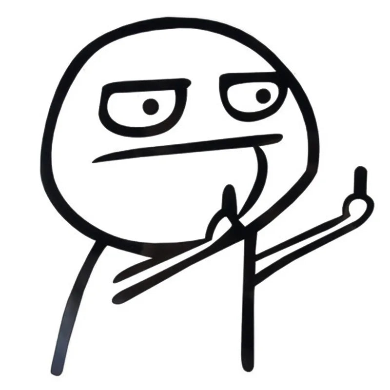 Creative Middle Finger Sticker