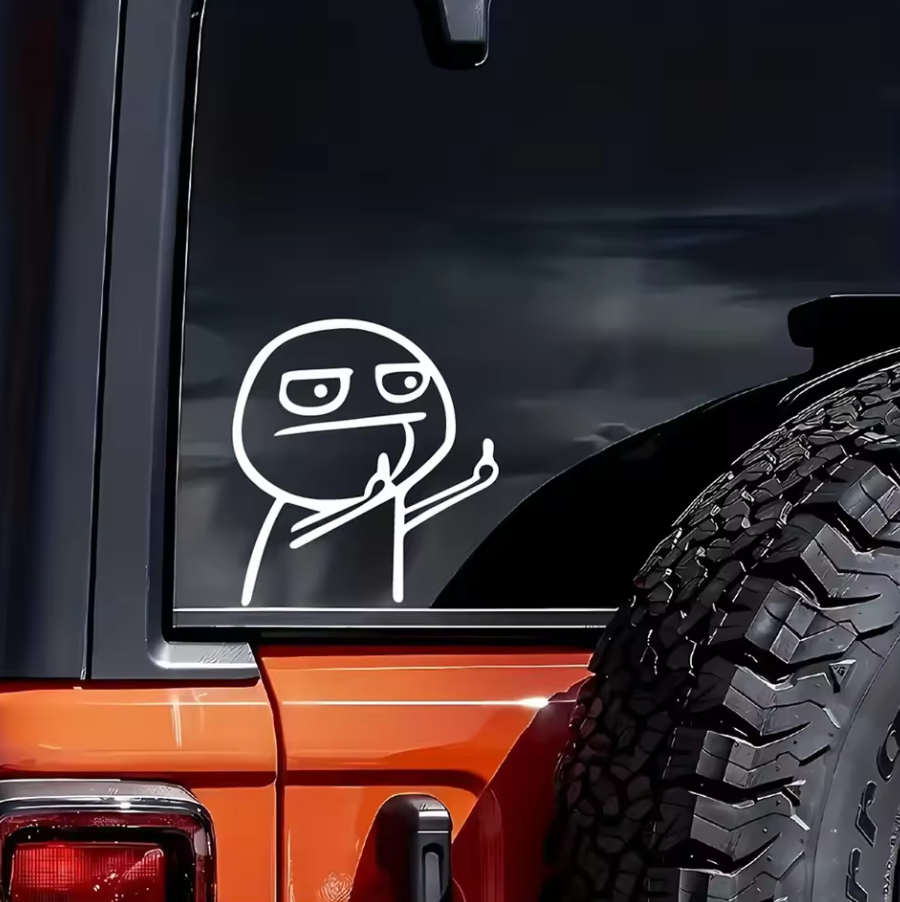 Creative Middle Finger Sticker